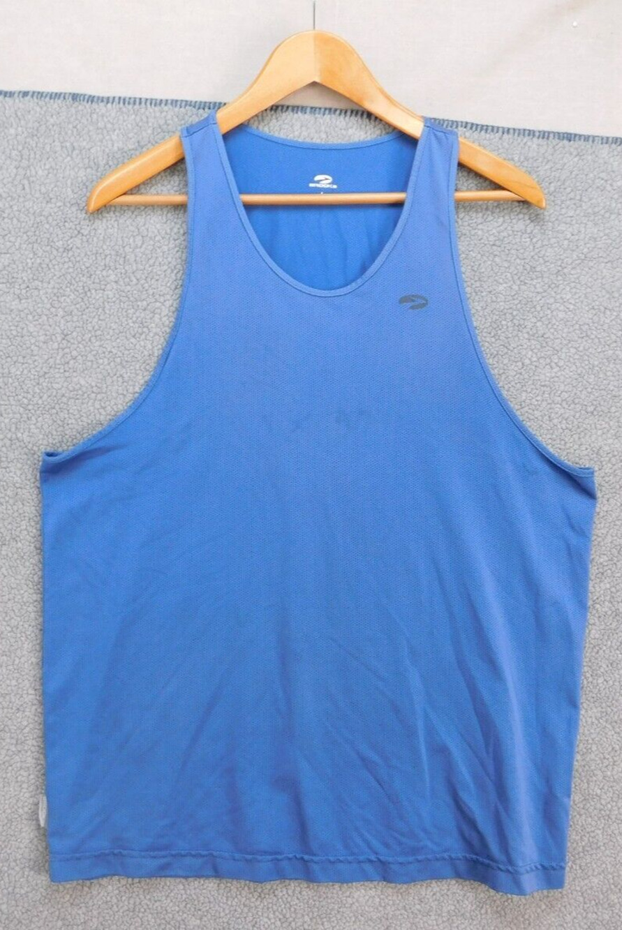 Brooks Women's L Casual Workout Breathable Blue Tank Top
